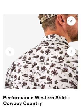 BURLEBO Performance Western Shirt - Cowboy Country
